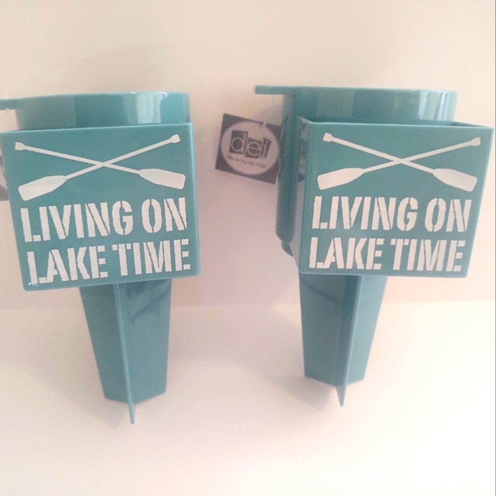 🎁DEI Lake/Beach Stake Pair - Cup & Phone Holder
